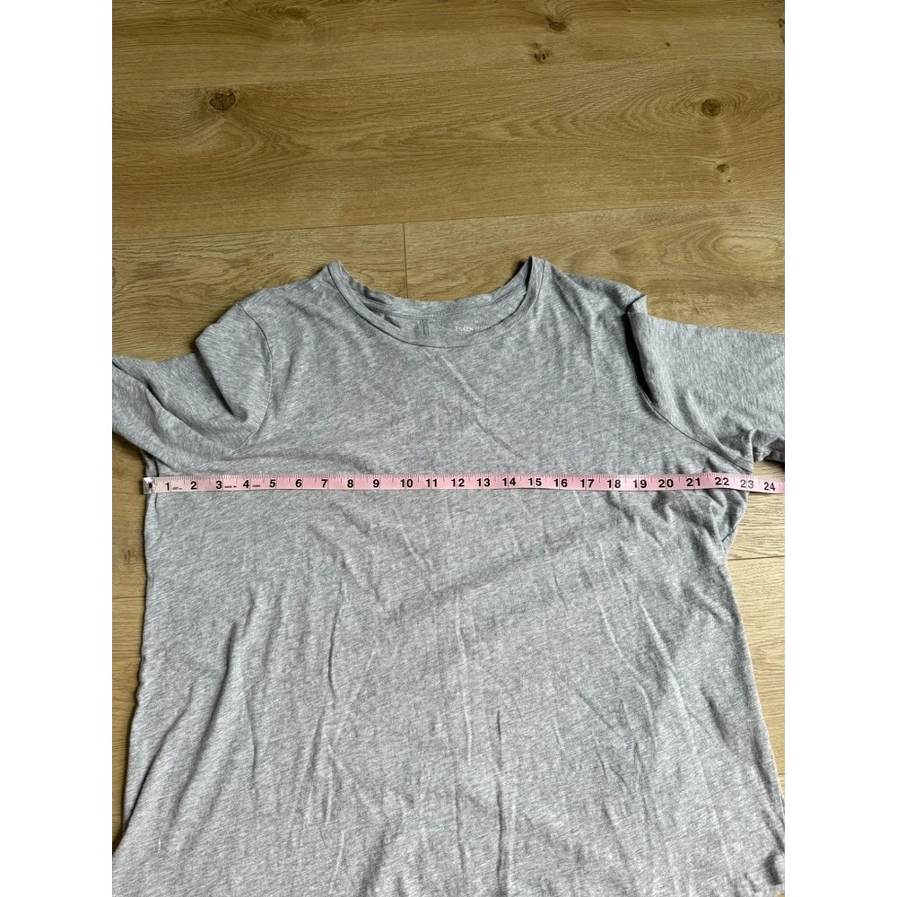 EUC Eileen Fisher gray elbow sleeve 100% cotton t-shirt melange jersey size XL - Picture 4 of 7